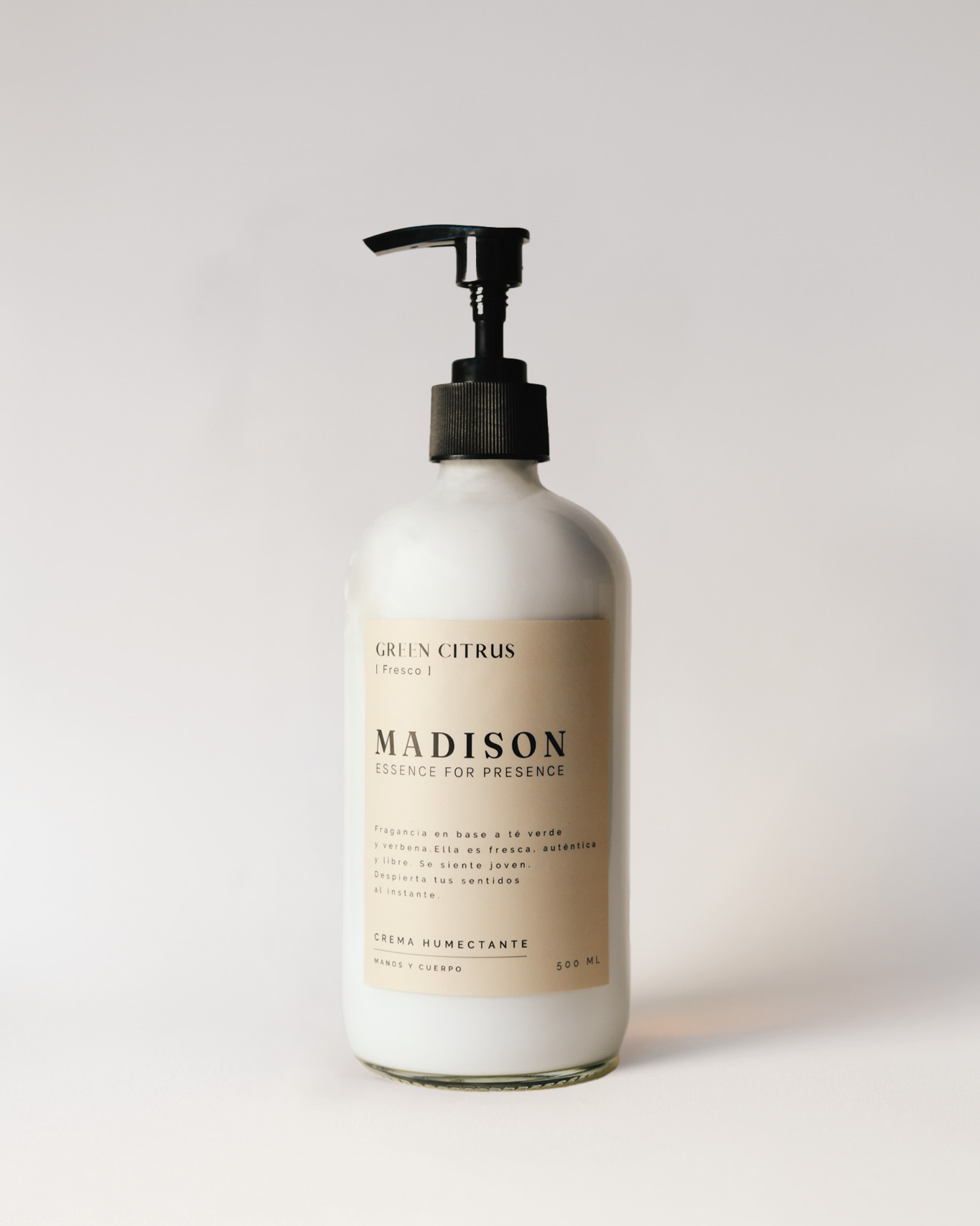 Crema Humectante 500 ml <br> Green Citrus Transparente