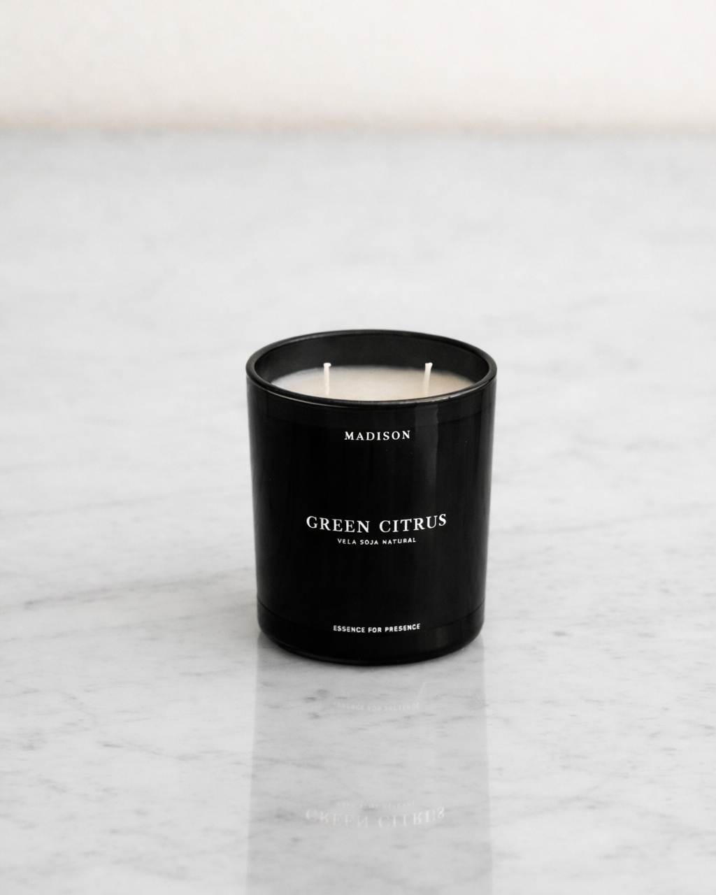 Vela Soja Natural 320 g <br> Green Citrus Negro