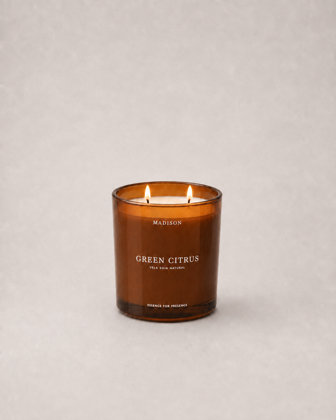 Vela Soja Natural 320 g <br> Green Citrus Ámbar