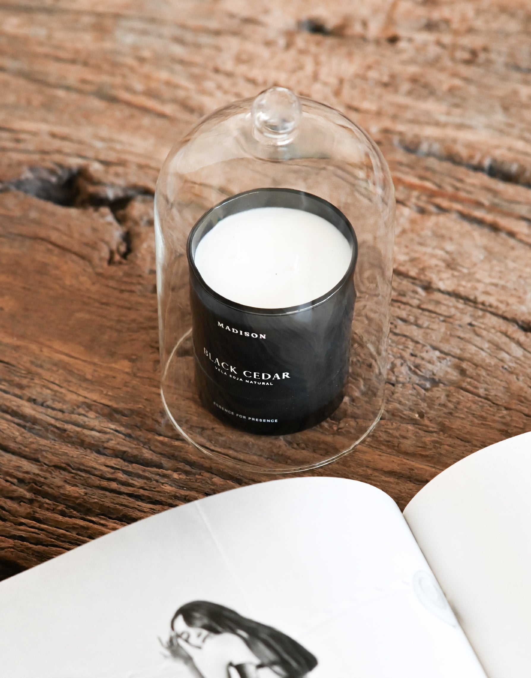 Pack Vela de Soja Natural 320 gr <br> + Fanal de vidrio