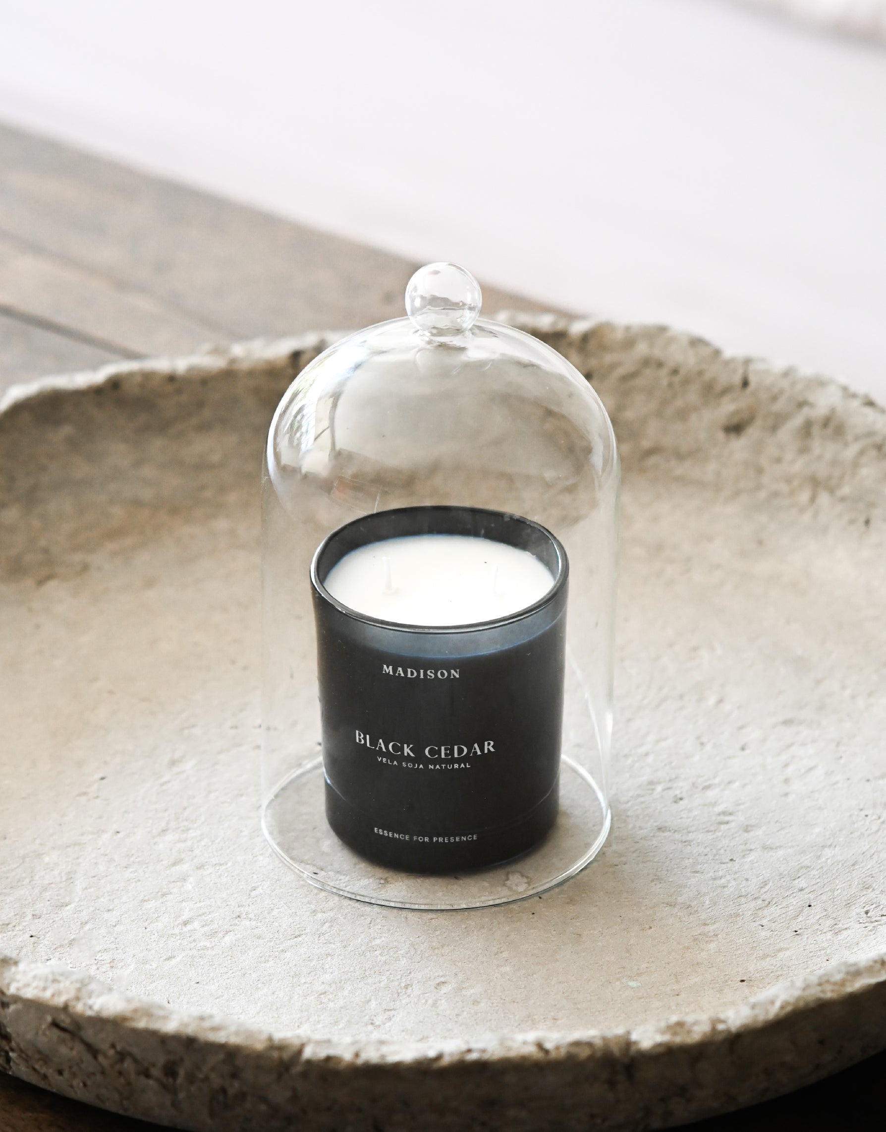 Pack Vela de Soja Natural 320 gr <br> + Fanal de vidrio