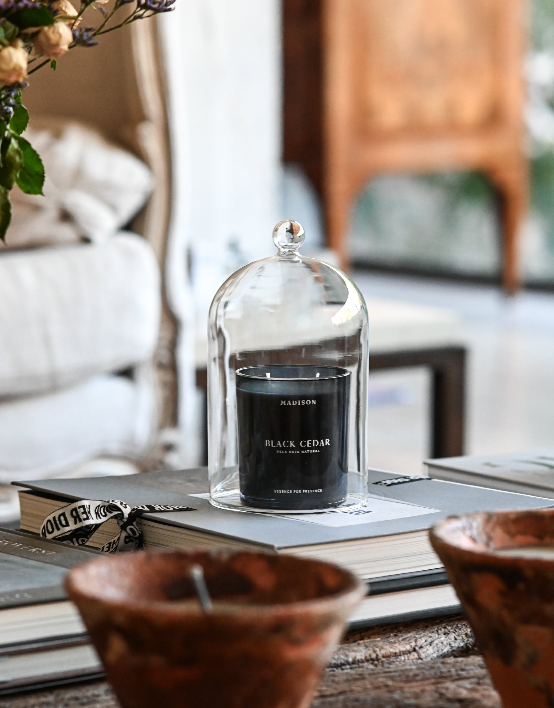 Pack Vela de Soja Natural 320 gr <br> + Fanal de vidrio