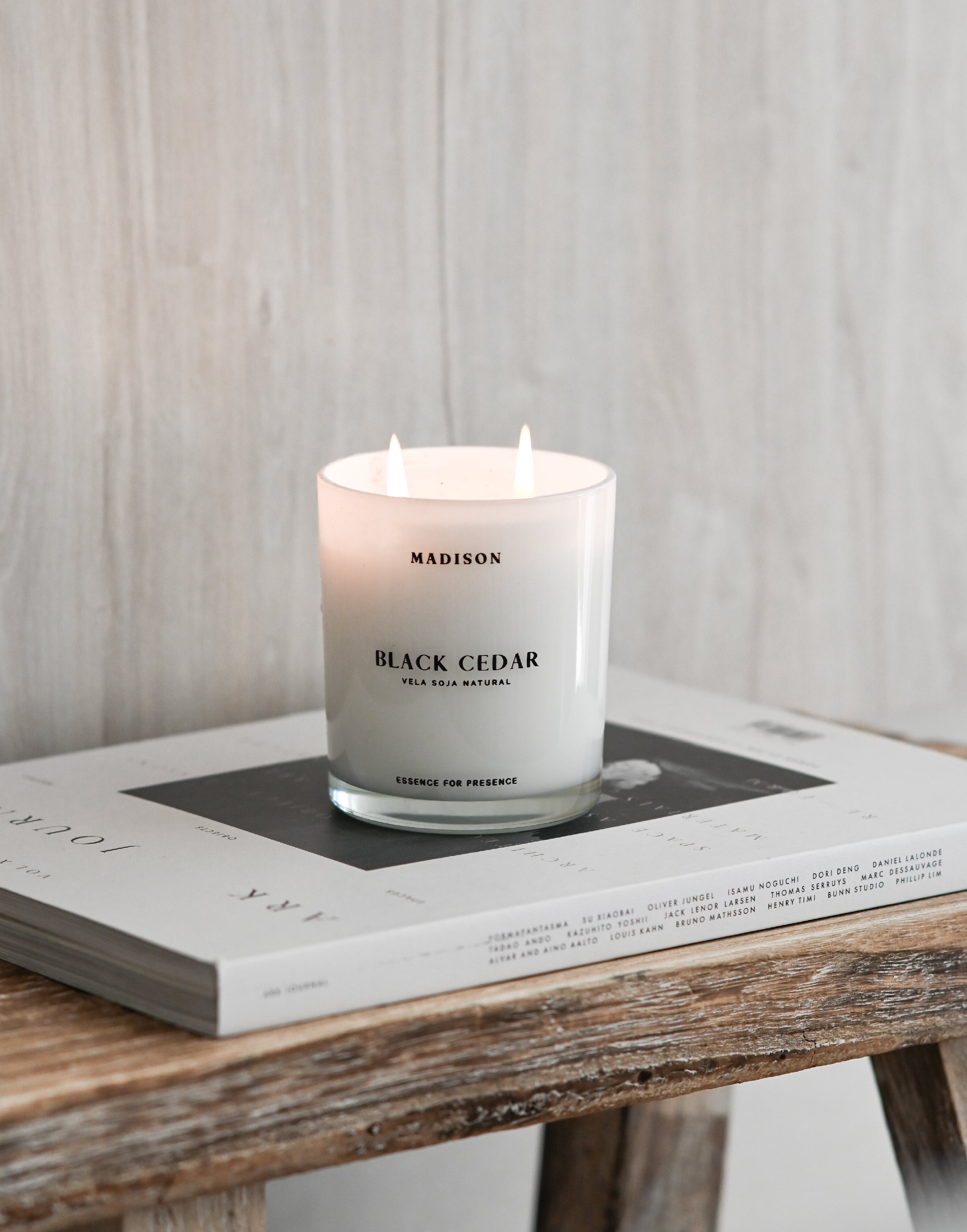 Vela Soja Natural 320 g <br> Bergamot Citrus Blanco