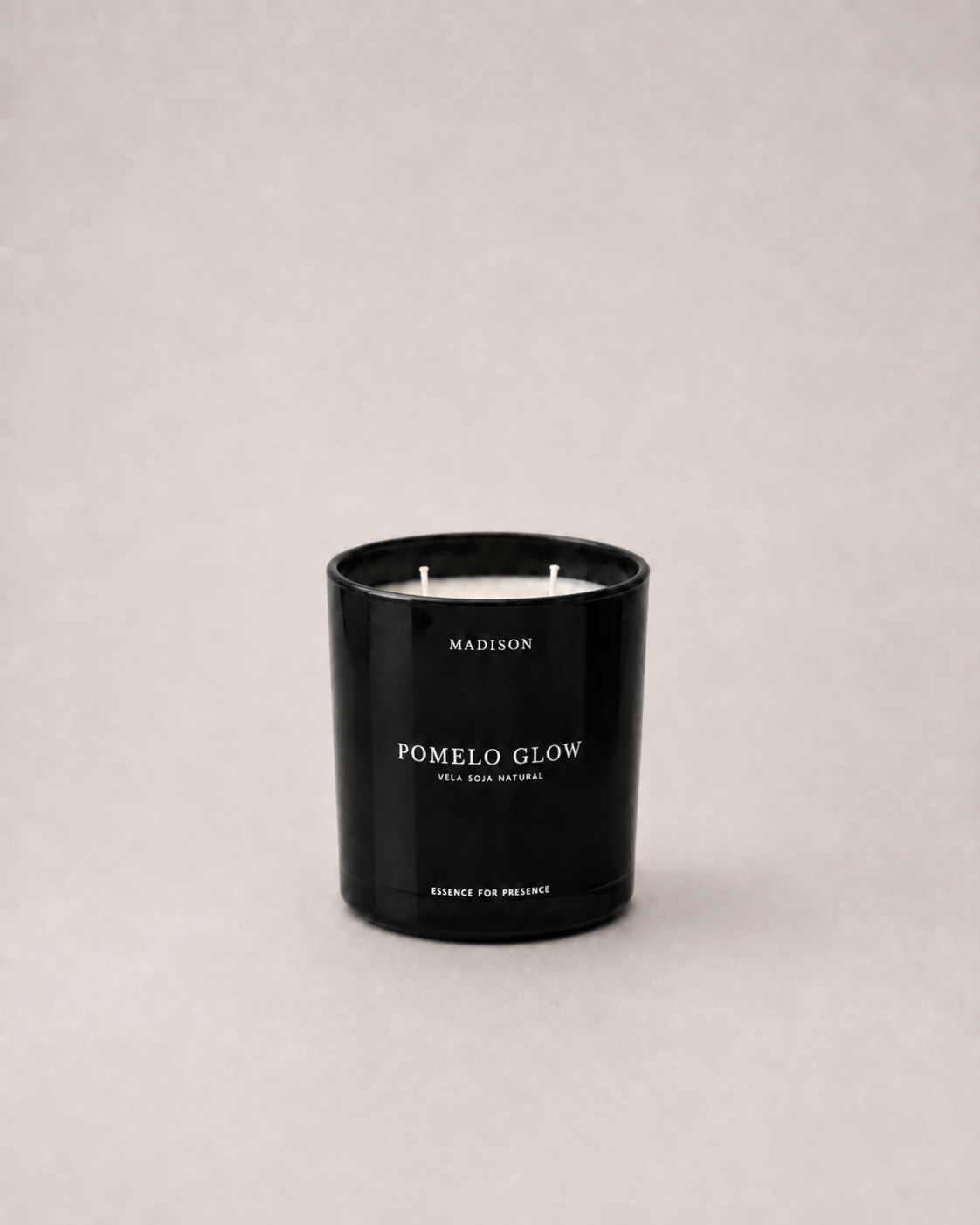 Vela Soja Natural 320 g <br> Pomelo Glow Negro