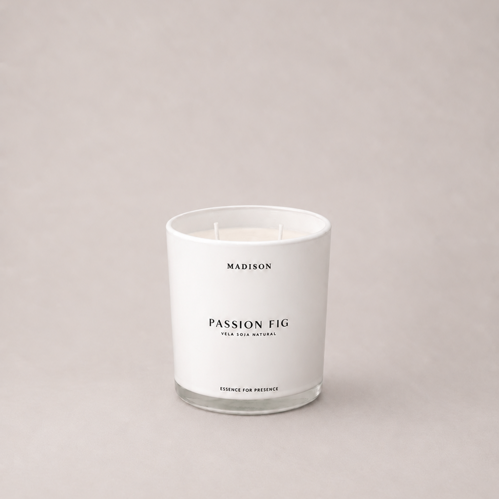 Vela Soja Natural 320 g <br> Passion Fig Blanco