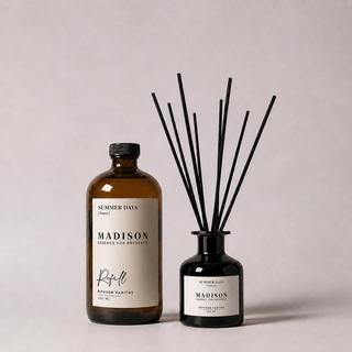 Pack Difusor Varitas 150 ml <br> Summer Days Negro + Refill 500 ml