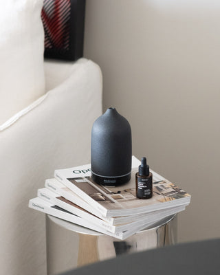 Pack Home Diffuser Negro + <br> Aceite Fragancia 30 ml Tropical Chic