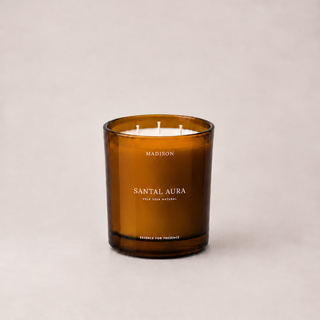 Vela Soja Natural 370 g <br> Santal Aura Ámbar