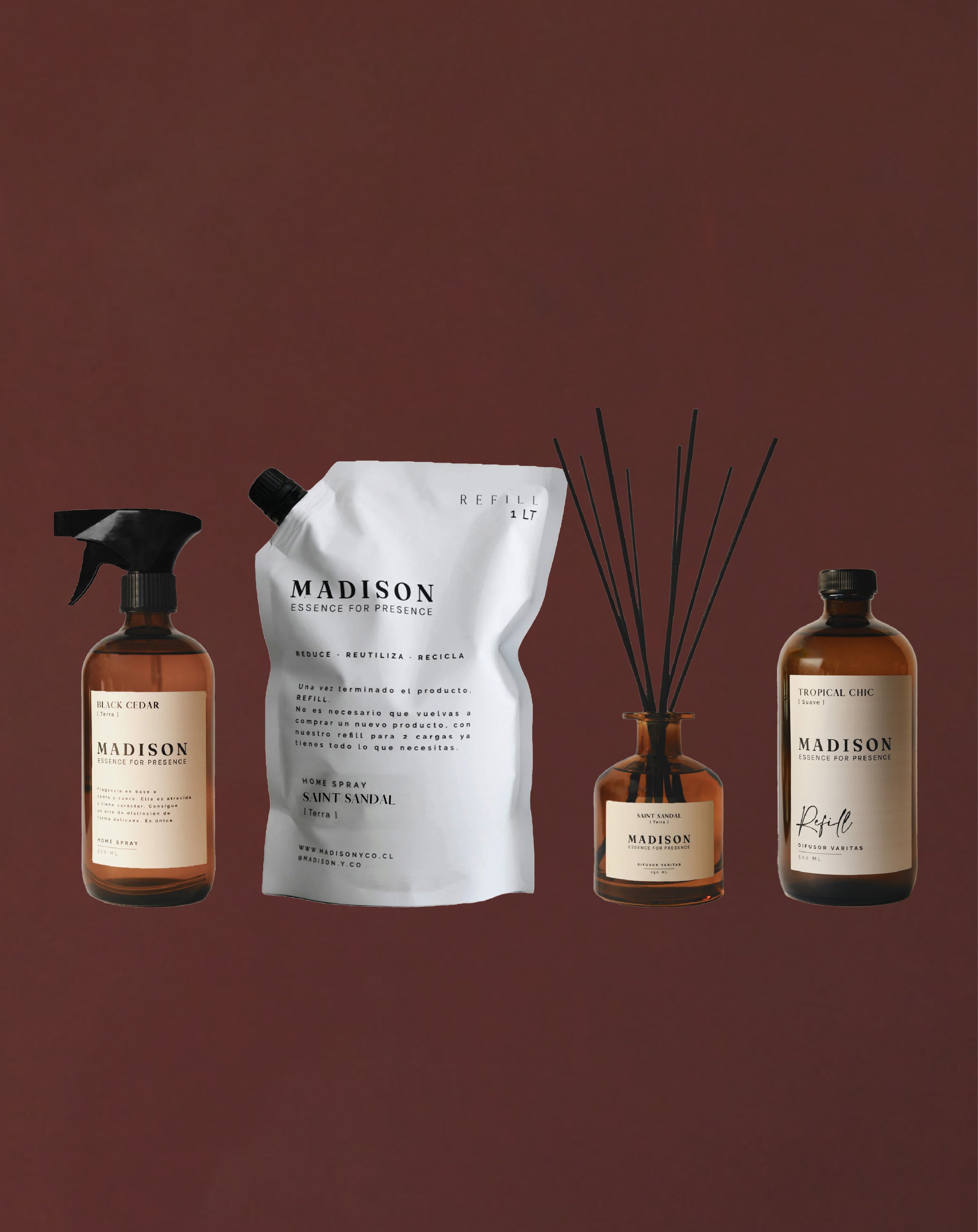 Pack Home Spray 500 ml + Refill Home Spray 1 lt + Difusor Varitas 250 ml + Refill Difusor Varitas 500 ml