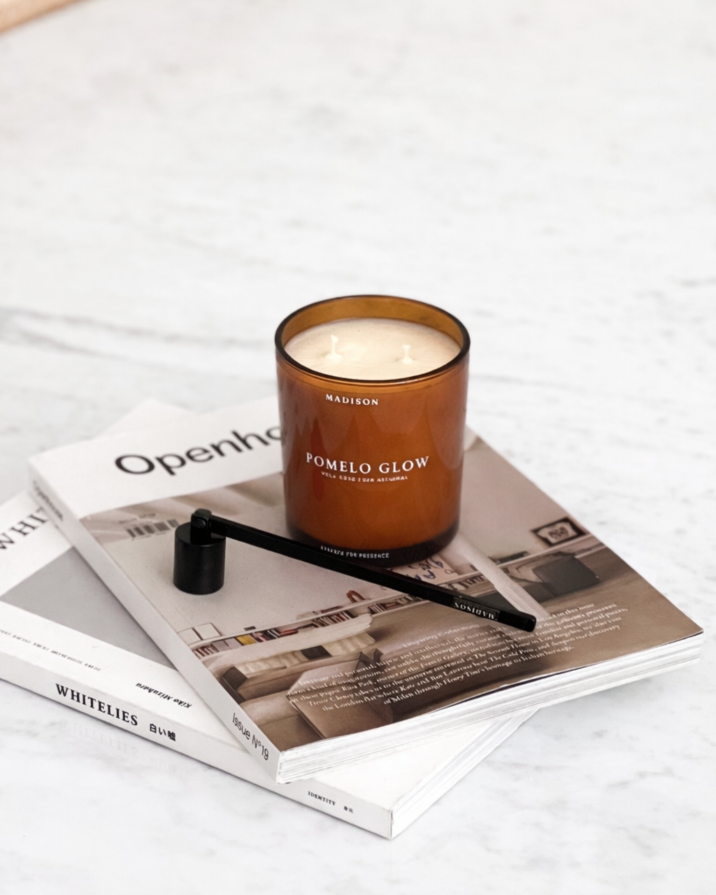 Vela Soja Natural 320 g <br> Pomelo Glow Ámbar