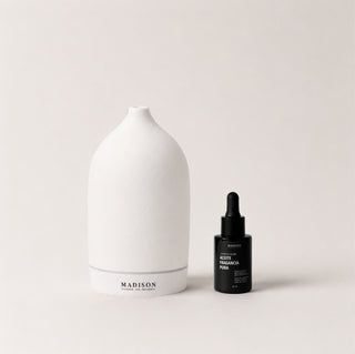 Pack Home Diffuser Blanco + <br> Aceite Fragancia 30 ml Pomelo Glow