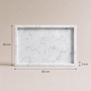 Tabla de Mármol Carrara Rectangular