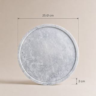 Tabla de Mármol Carrara Redonda