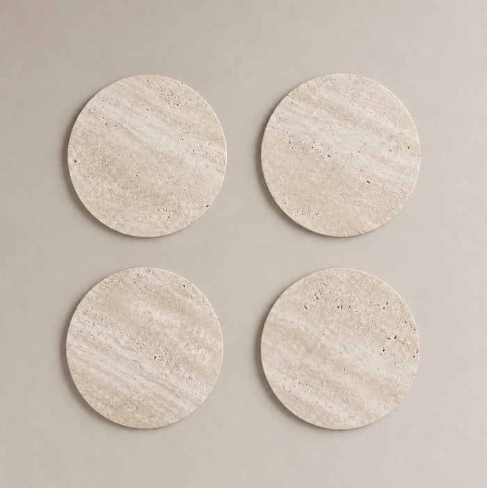 Set 4 Posavasos Travertino