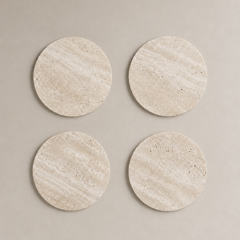 Set 4 Posavasos Travertino